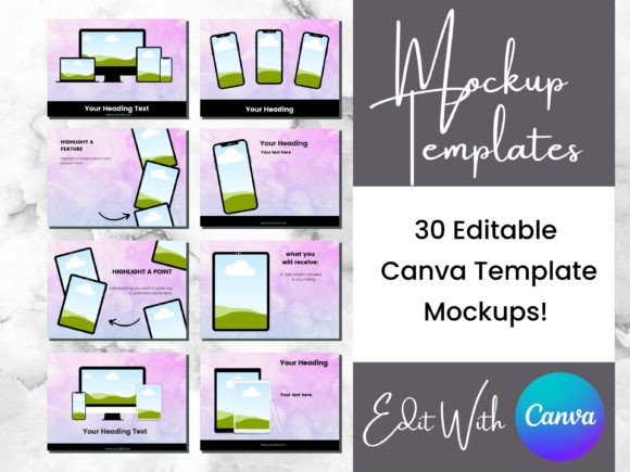 Download 15 Pink Watercolor Mockup Templates - Premium Bundle