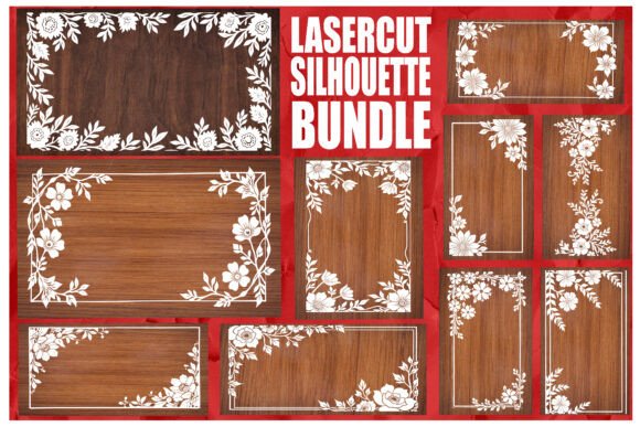 Download Laser Cut Floral Frame Silhouette Bundle - Premium Resources