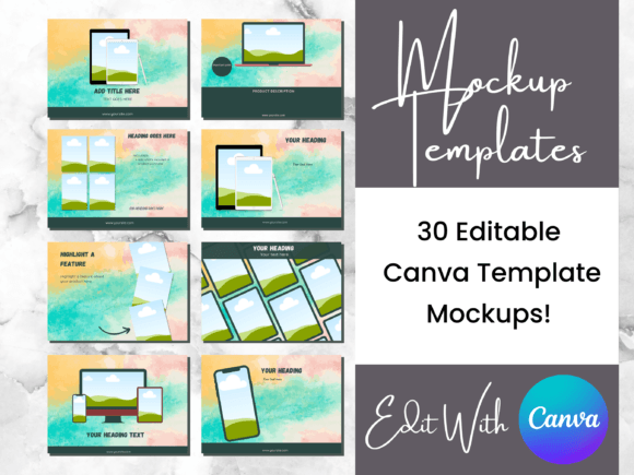 Download 15 Sandy Beach Digital Product Mockups - Product mockups Collection