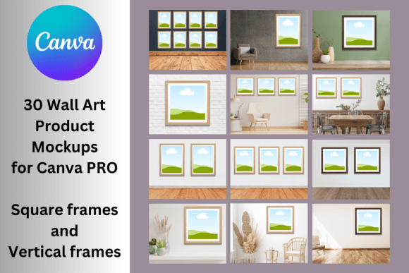 Download 30 Wall Art Product Mockups - Product mockups Collection