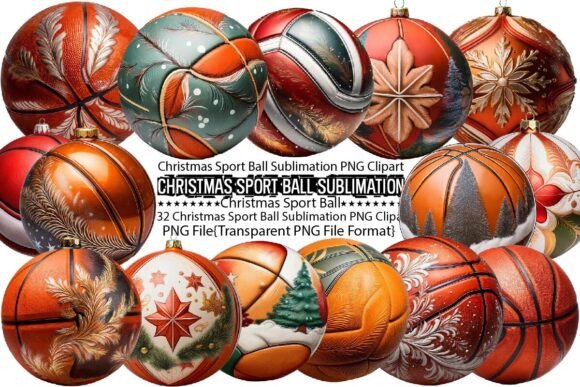 Download Christmas Sport Ball Sublimation Bundle - Premium Bundle