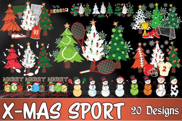 Download Sports Christmas Bundle SVG 20 Designs - Premium Resources